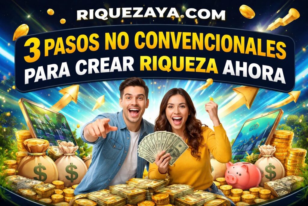 3 Pasos no convencionales para crear riqueza ahora