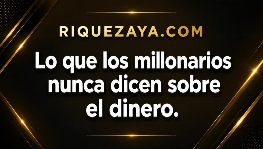 Lo que los millonarios nunca dicen sobre el dinero.